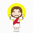 lindo personaje de dibujos animados de jesús 5533965 Vector en Vecteezy