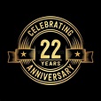 22 Years Anniversary Celebration Logotype. 22nd Years Logo. Vector and ...