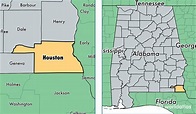 Houston County, Alabama / Map of Houston County, AL / Where is Houston ...