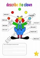 describe the clown - ESL worksheet by farhoud