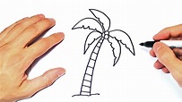 Cómo dibujar una Palmera | Dibujo Fácil de Palmera - YouTube