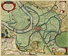 Old, antique map of Rheinberg by Blaeu J. | Sanderus basis