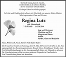 Traueranzeigen von Regina Lutz | www.vrm-trauer.de