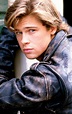 A young Brad Pitt in worn biker jacket. | Ages & Stages | Pinterest ...