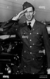 James Stewart salutes in his new uniform on having enlisted in the Army ...