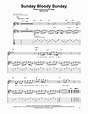 Sunday Bloody Sunday Tablature Guitare par U2 (Tablature Guitare – 80461)