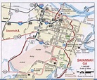Savannah GA road map, Free map highway Savannah GA city surrounding area