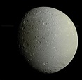 Super high-resolution global view of Dione, plus rings | The Planetary ...