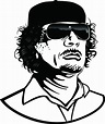 El coronel Gadafi vector retrato de la historieta | Descargar Vectores ...