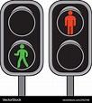 Pedestrian traffic lights Royalty Free Vector Image