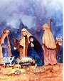 Nativity Painting By Suzy Pal Powell - Contemporary Nativity Scene ...