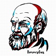Retrato de Democritus ilustración del vector. Ilustración de griego ...