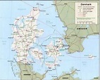 Dinamarca Mapa Hidrografia