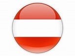 Round icon. Illustration of flag of Austria
