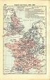 Mapa de Inglaterra y Francia, 1455 - 1494 - mapa.owje.com