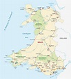 Carte du Pays de Galles - Plusieurs cartes du pays en Europe