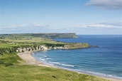Nordirland, Grafschaft Antrim, White Park Bay, lizenzfreies Stockfoto