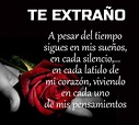 Te extraño completamente, extraño todo de ti | | Frases bonitas, Cuando ...