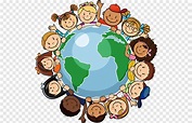 Earth surrounded by children illustration, Universal Declaration of ...