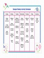 Weekly activity schedule pdf: Fill out & sign online | DocHub