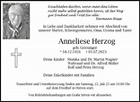 Traueranzeigen von Anneliese Herzog | schwaebische.de Trauerportal