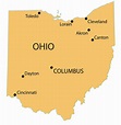 Ohio and Largest Cities Columbus, Cincinnati, Cleveland