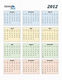 2012 Calendar (PDF, Word, Excel)