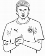 Erling Haaland from Manchester City Coloring Page - Free Printable ...