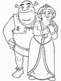 Dibujos para colorear Shrek y Fiona | Dibujosparaimprimir.es