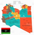 Karte Von Libyen Vektor Stock Vektor Art und mehr Bilder von ...