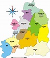 Mapa administrativo do distrito da Guarda