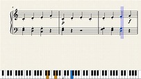 Staccato song (easy piano) + PDF music sheet - YouTube