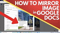 How to Mirror an Image in Google Docs - YouTube