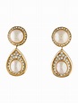 Christian Dior Crystal & Pearl Drop Earrings - Earrings - CHR37098 ...