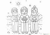 Dibujos de Reyes Magos para colorear - 1