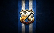 Download wallpapers Millonarios FC, golden logo, Categoria Primera A ...