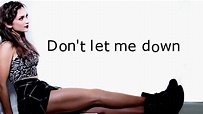 Don't Let Me Down - The Chainsmokers ft Daya Original Lyrics - YouTube