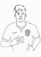 Neymar Jr. para colorear, imprimir e dibujar –ColoringOnly.Com