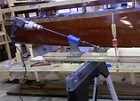 Drilling the Shaft Hole in the Keel | | Ashley River Boatworks