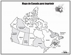 Mapa de Canadá con nombres para imprimir