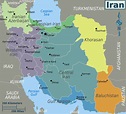 Large regions map of Iran | Iran | Asia | Mapsland | Maps of the World