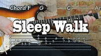 Sleep Walk - Tabs and Chords, レッスン, como tocar, табулатуры - YouTube