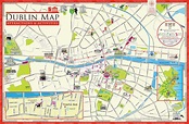 Map of Dublin city centre - Dublin city centre map (Ireland)