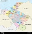 El área metropolitana de Bilbao mapa de vectores administrativa y ...