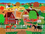 Horse Country In Fall Digital Art by Mark Frost