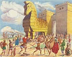 The wooden horse of Troy stock image | Look and Learn