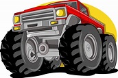 dibujos animados monster truck fantasi dibujo a mano 2660443 Vector en ...