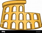 El Coliseo romano, el icono de estilo de dibujos animados Imagen Vector ...