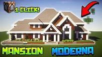 MANSION MODERNA con UN SOLO COMANDO + TUTORIAL 🏠 | Minecraft Casas ...