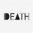"Death - proto-punk band from Detroit Black Letters Logo" Sticker for ...